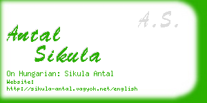 antal sikula business card